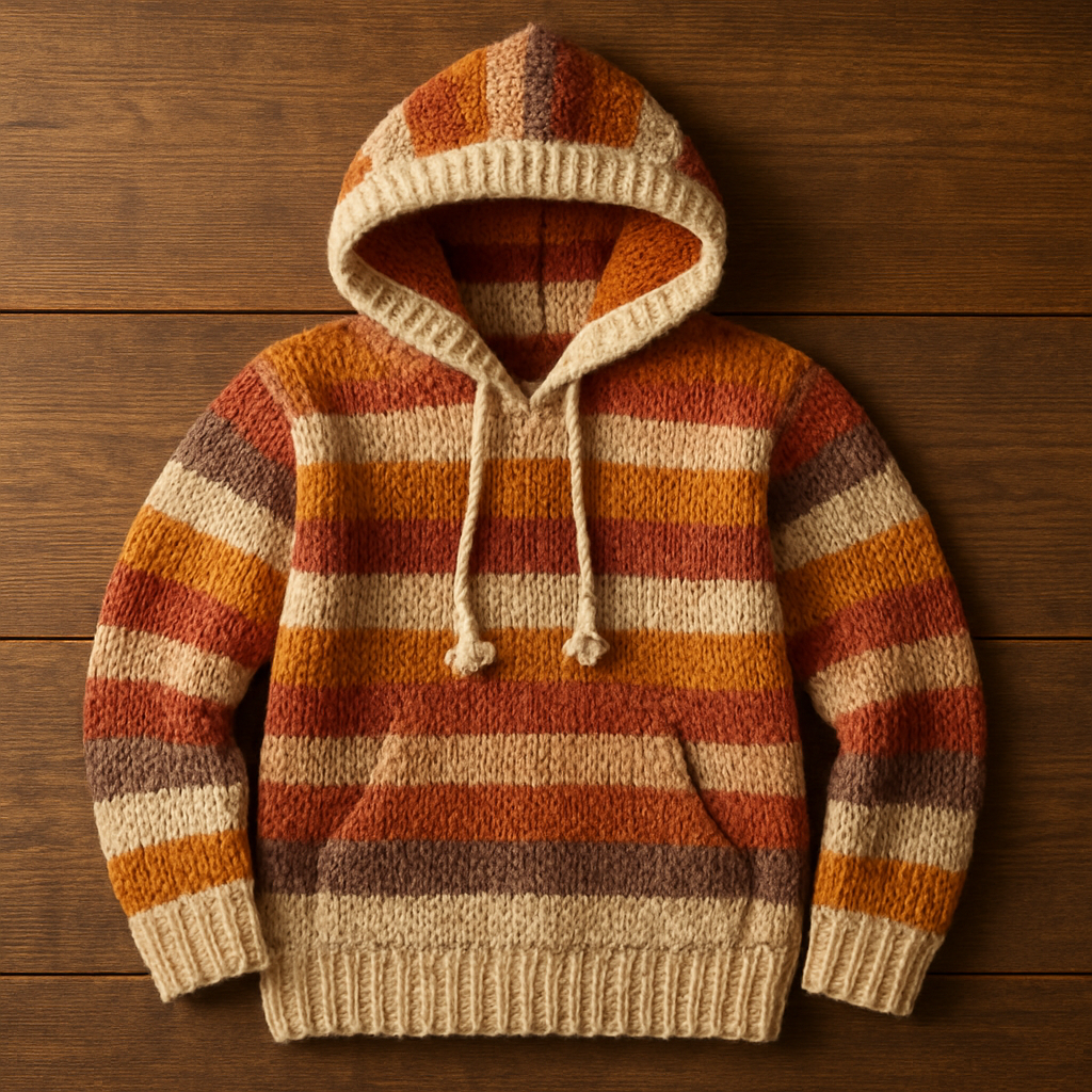 Crochet Warm Earthy Tones Boxy Hoodie Free Pattern