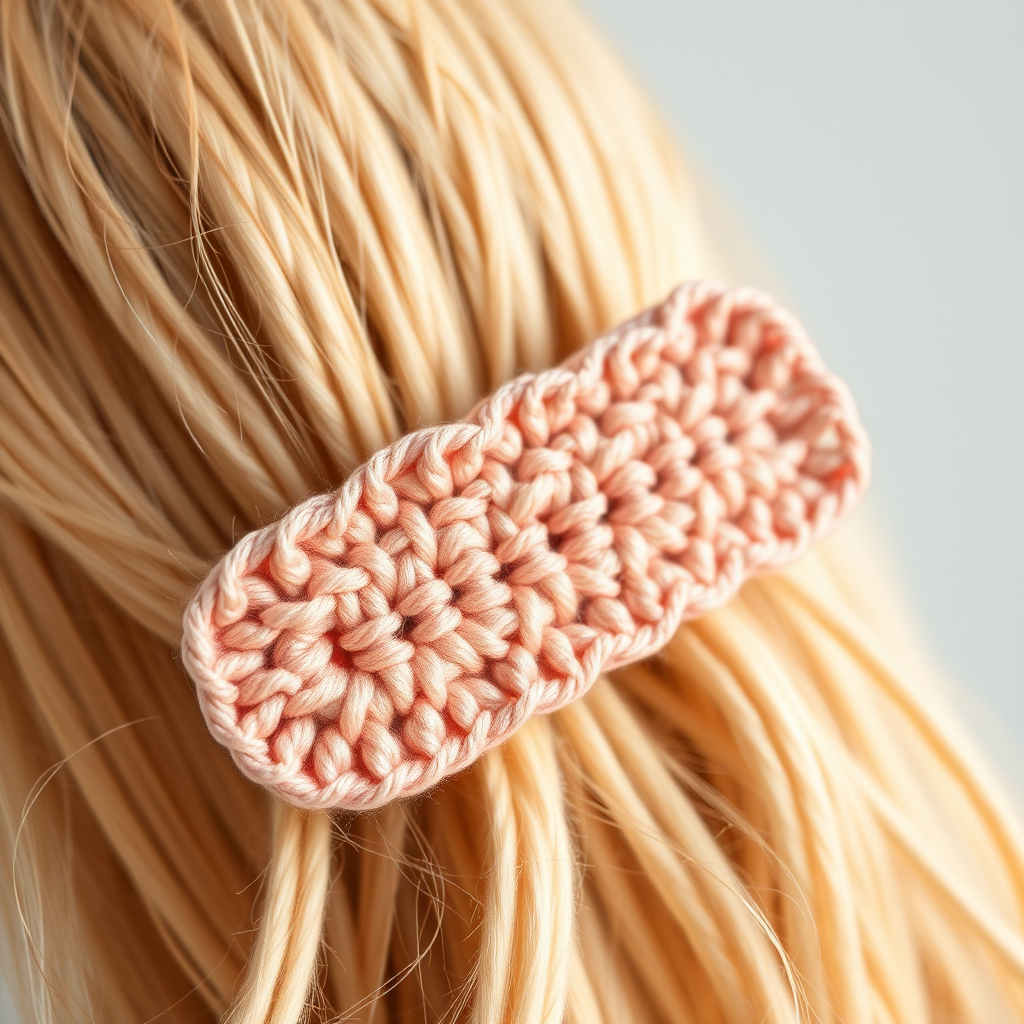 Chic Crochet Oval Hair Clip Pattern