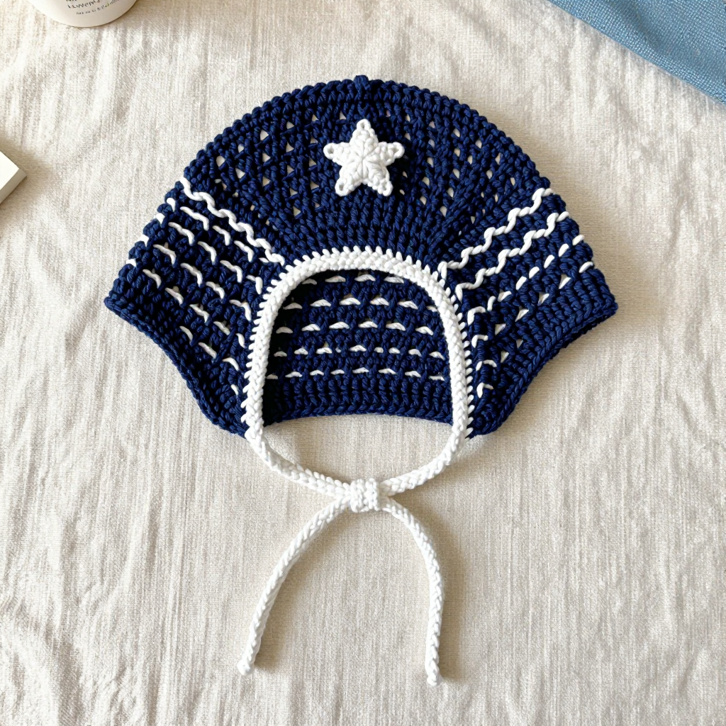 Pierced By Starlight Bonnet: Free Crochet Pattern