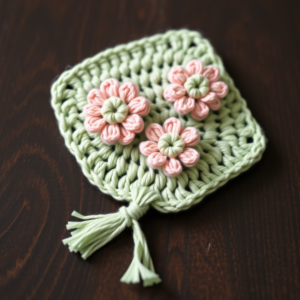 Whimsical Meadow Crochet Bookmark Free Pattern
