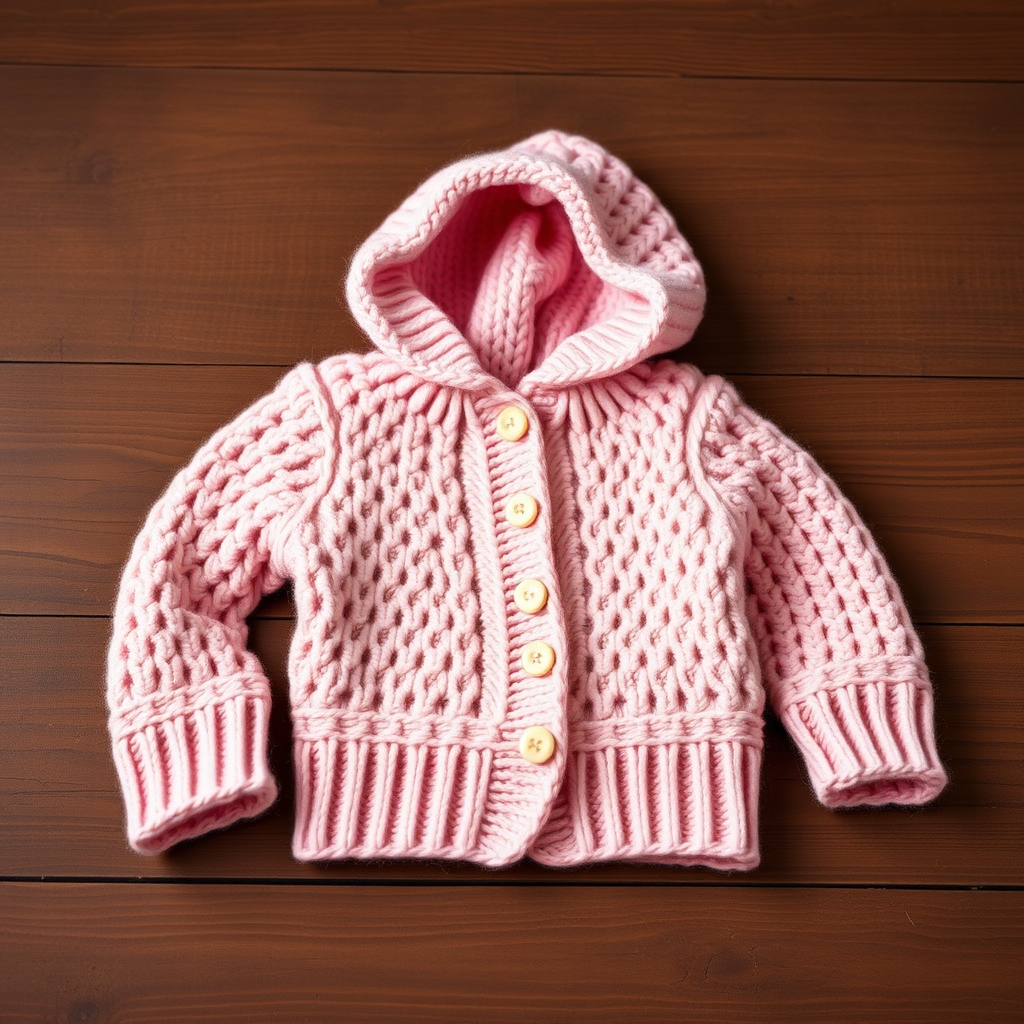 The Honeycomb Hug Cardigan: A Free Knitting Pattern for a Cozy, Textured Baby Girl Jacket
