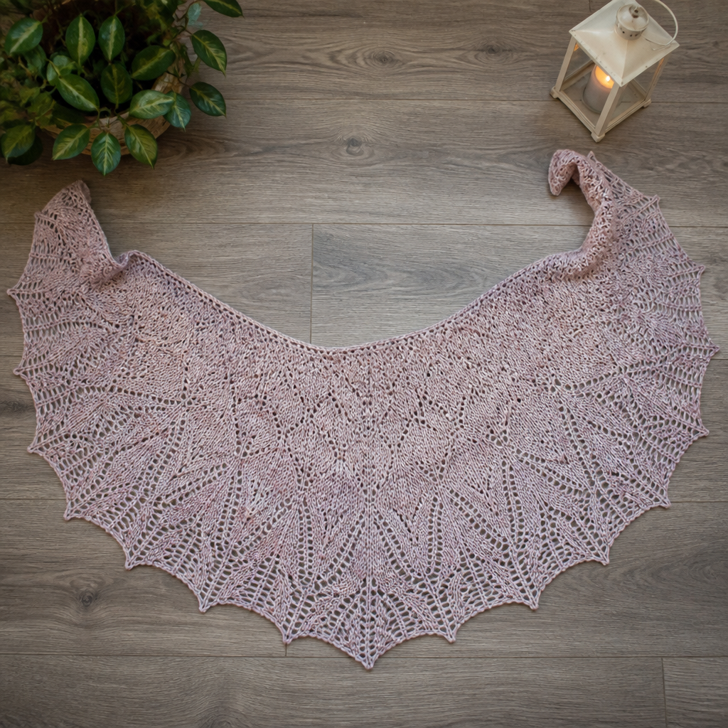 Knitting Elegant Lace Crescent Shawl Free Pattern