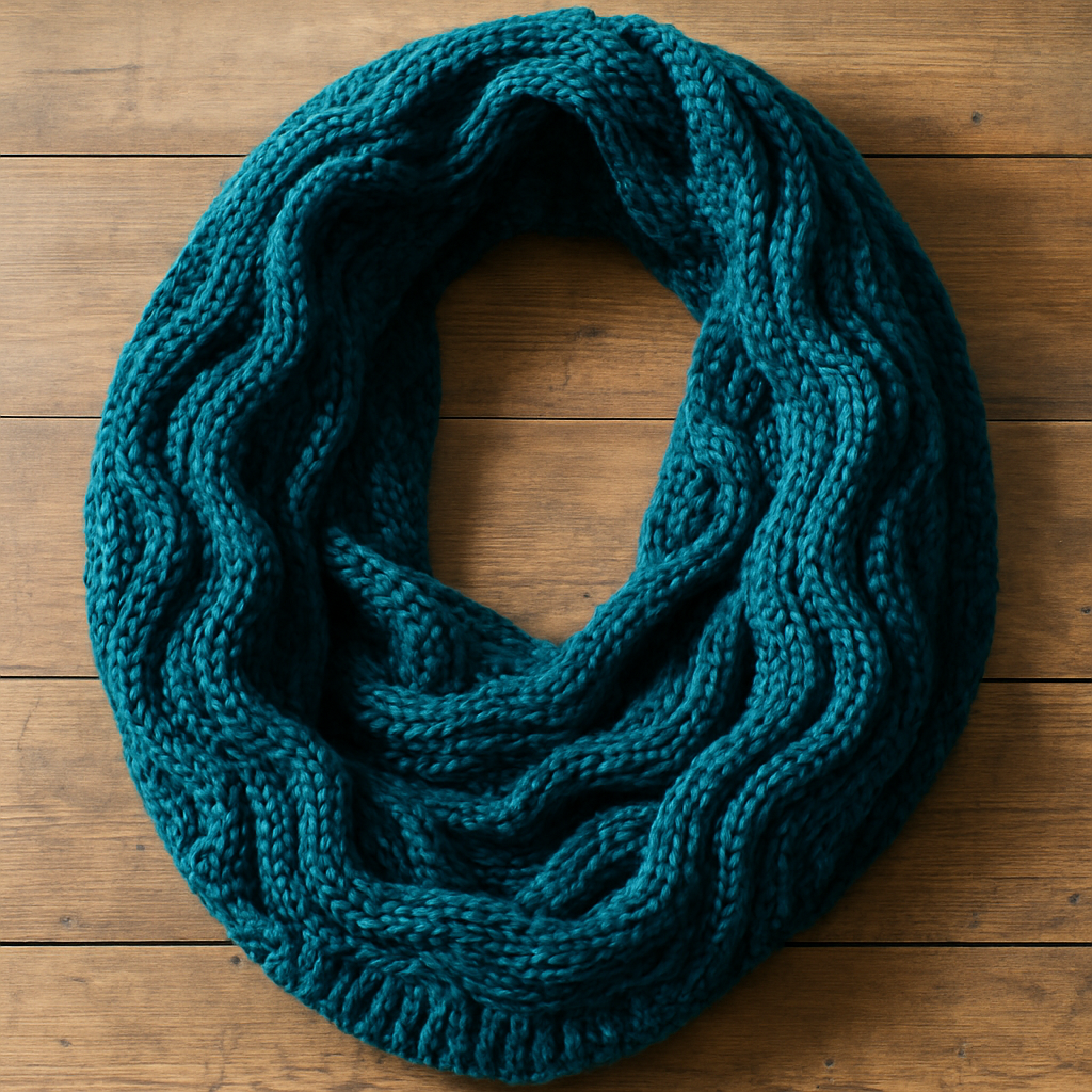 Ethereal Waves Chunky Infinity Scarf Free Pattern