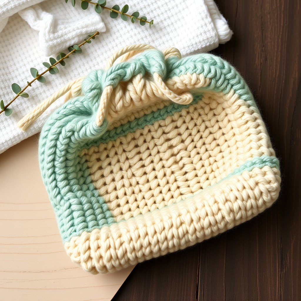Tidal Scrub Pocket Free Pattern – Knit a Two-Sided Exfoliating Soap Sack