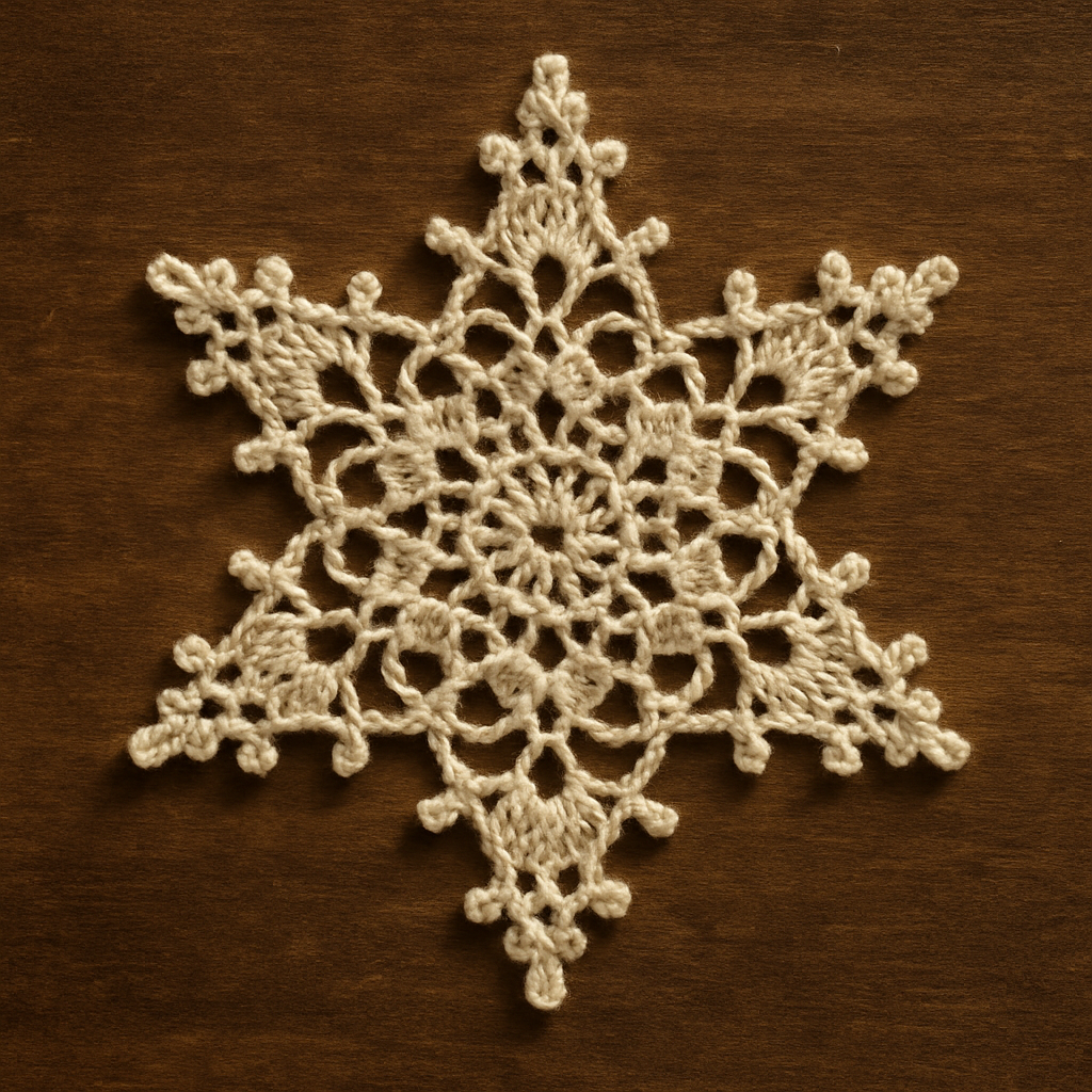 Crochet Elegant Twinkling Star Ornament Free Pattern