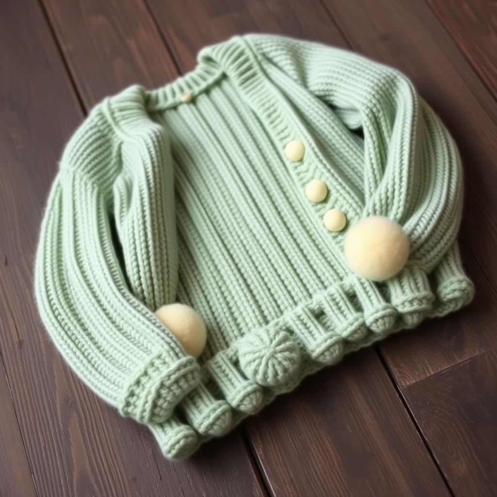 Whispering Willow Pom Pom Cardigan Free Pattern – A Cozy Knit Layer with Fluffy Accents