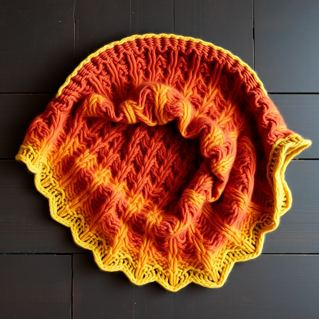 Aurora Dune Crescent Shawl Free Pattern – Knit a Desert Sunset Wrap