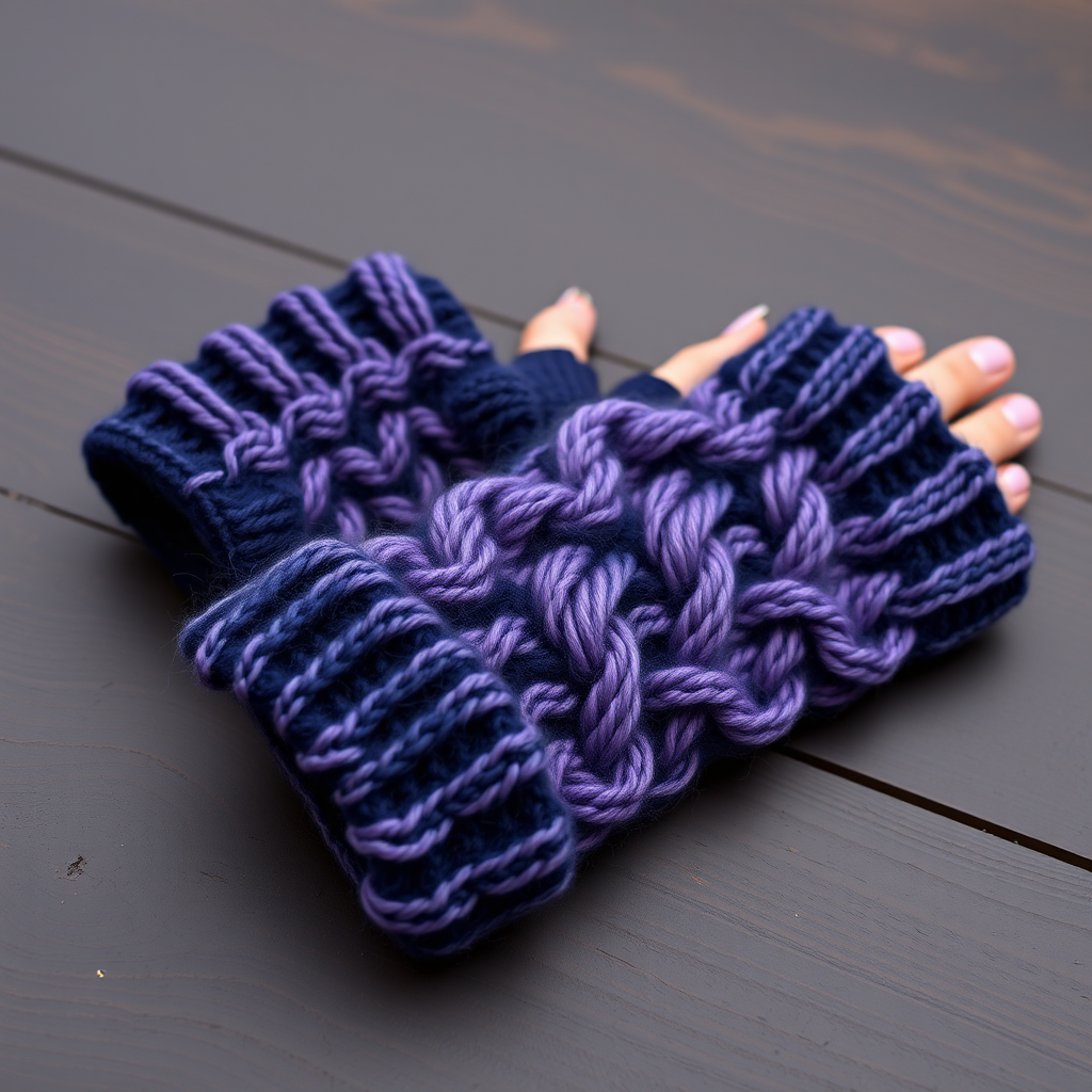 Celestial Drift Fingerless Gloves Free Pattern