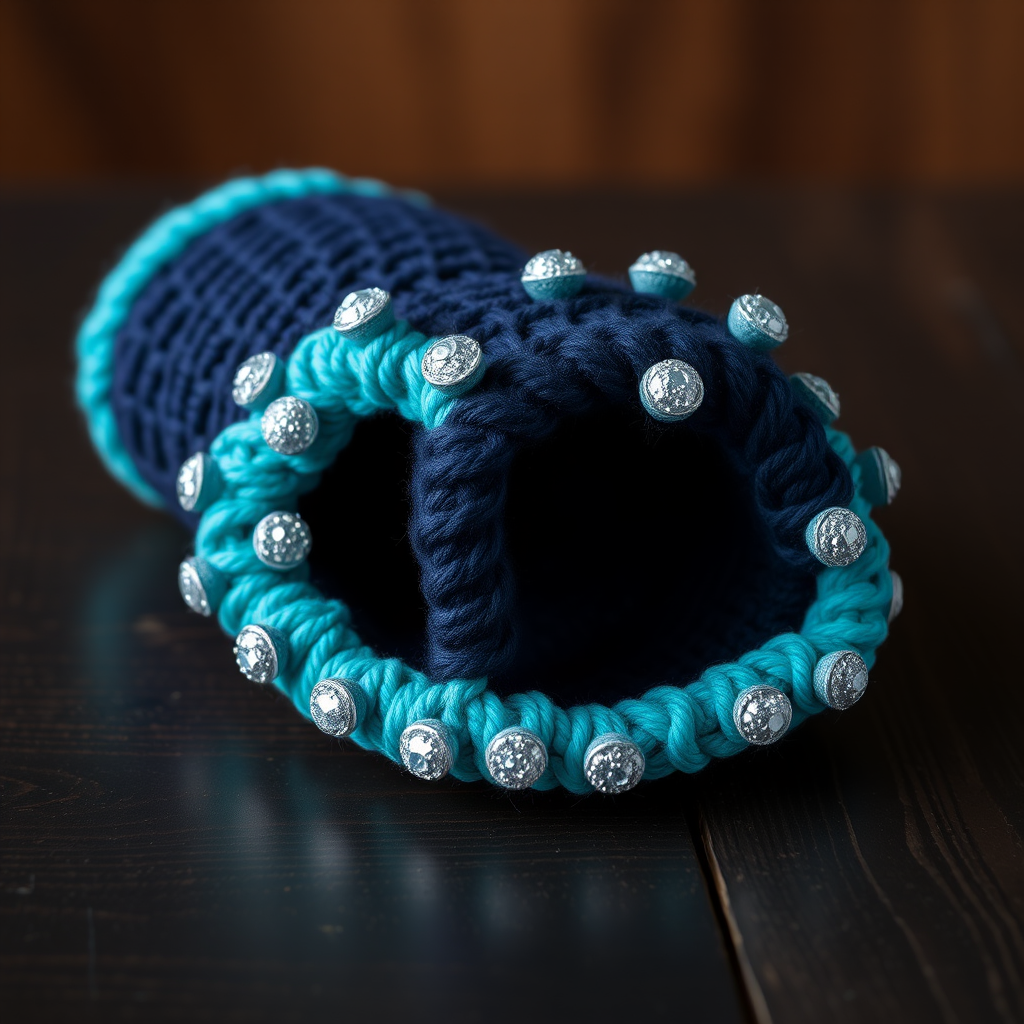 Free Pattern: Cosmic Sea Anemone Picots Bath Mitt