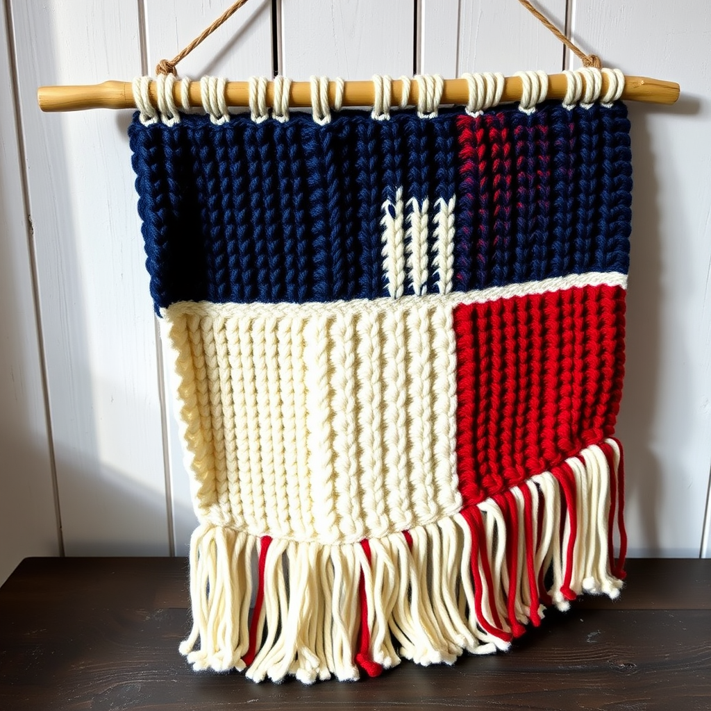 Star-Spangled Driftwood Banner Free Pattern – A Knitted Coastal Tribute