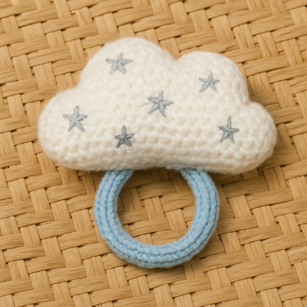Dreamy Cloud Baby Rattle Free Pattern