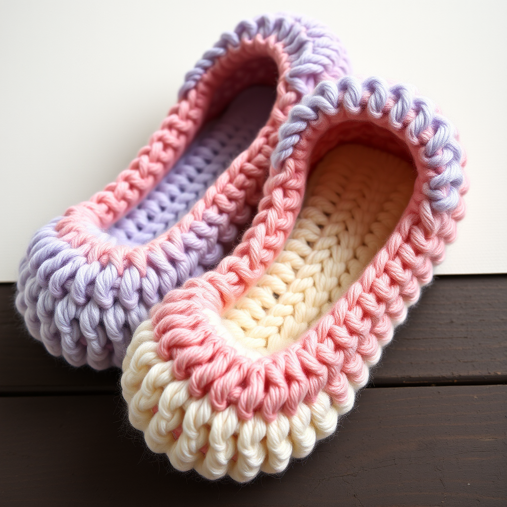 Aurora Cloud Slipper Socks Free Pattern – A Dreamy Gradient Crochet Cocoon