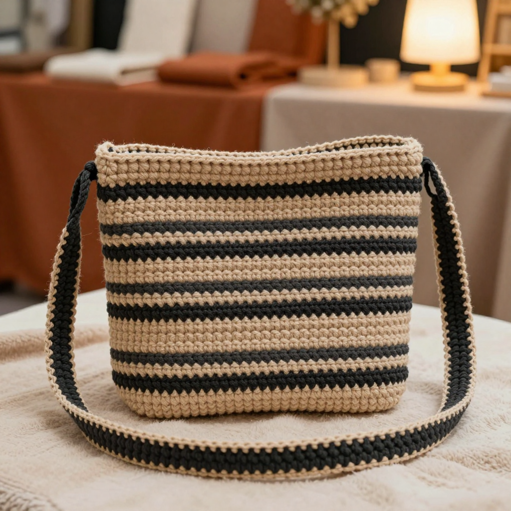 Mediterranean Half-Circle Crossbody: Free Crochet Pattern