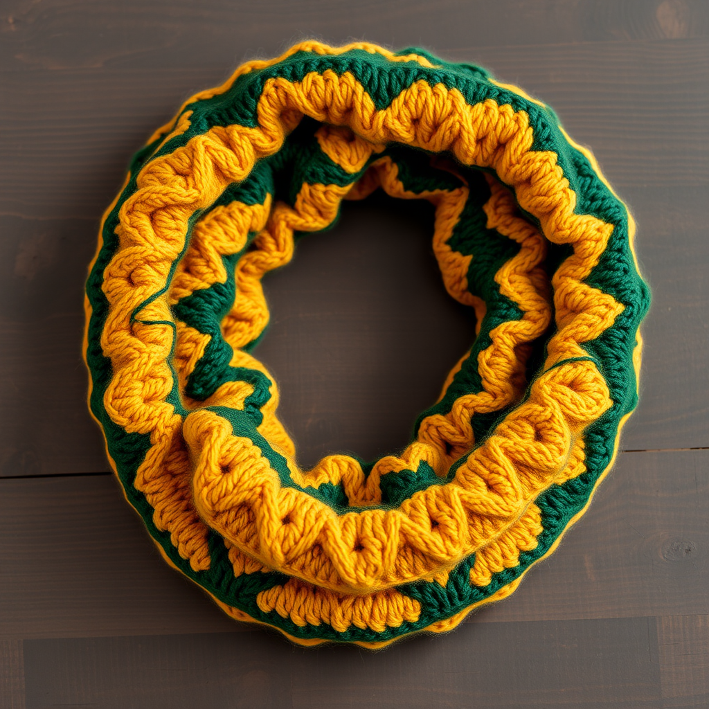 Harvest Mosaic Infinity Scarf Free Pattern