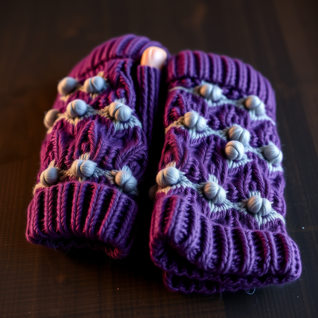 The Geode Glimmer Fingerless Gloves and Boot Cuffs: A Free Knitting Pattern for Textured, Gemstone-Inspired Accessories