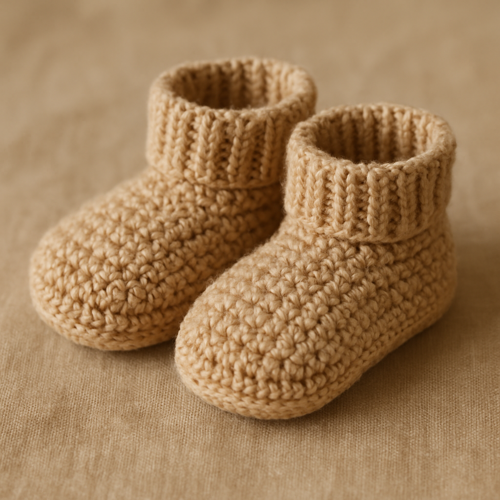 Crochet Snug Plush Little Cuff Booties Free Pattern