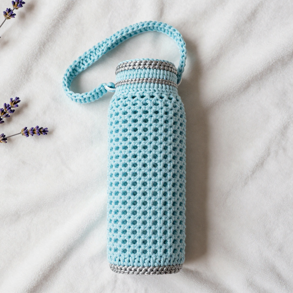 Mojave Mesh Water Bottle Sling Free Crochet Pattern