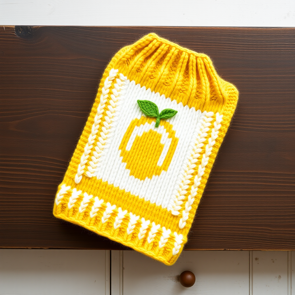 Sunny Citrus Hand Towel Topper Free Pattern – Knit a Cheerful Farmhouse Kitchen Accent