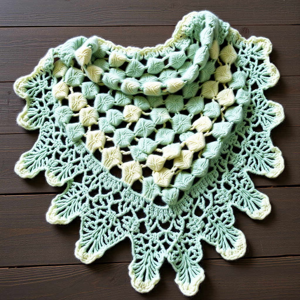 Misty Meadow Wrap Free Pattern – A Knitted Gradient Shawl with Leaf Lace