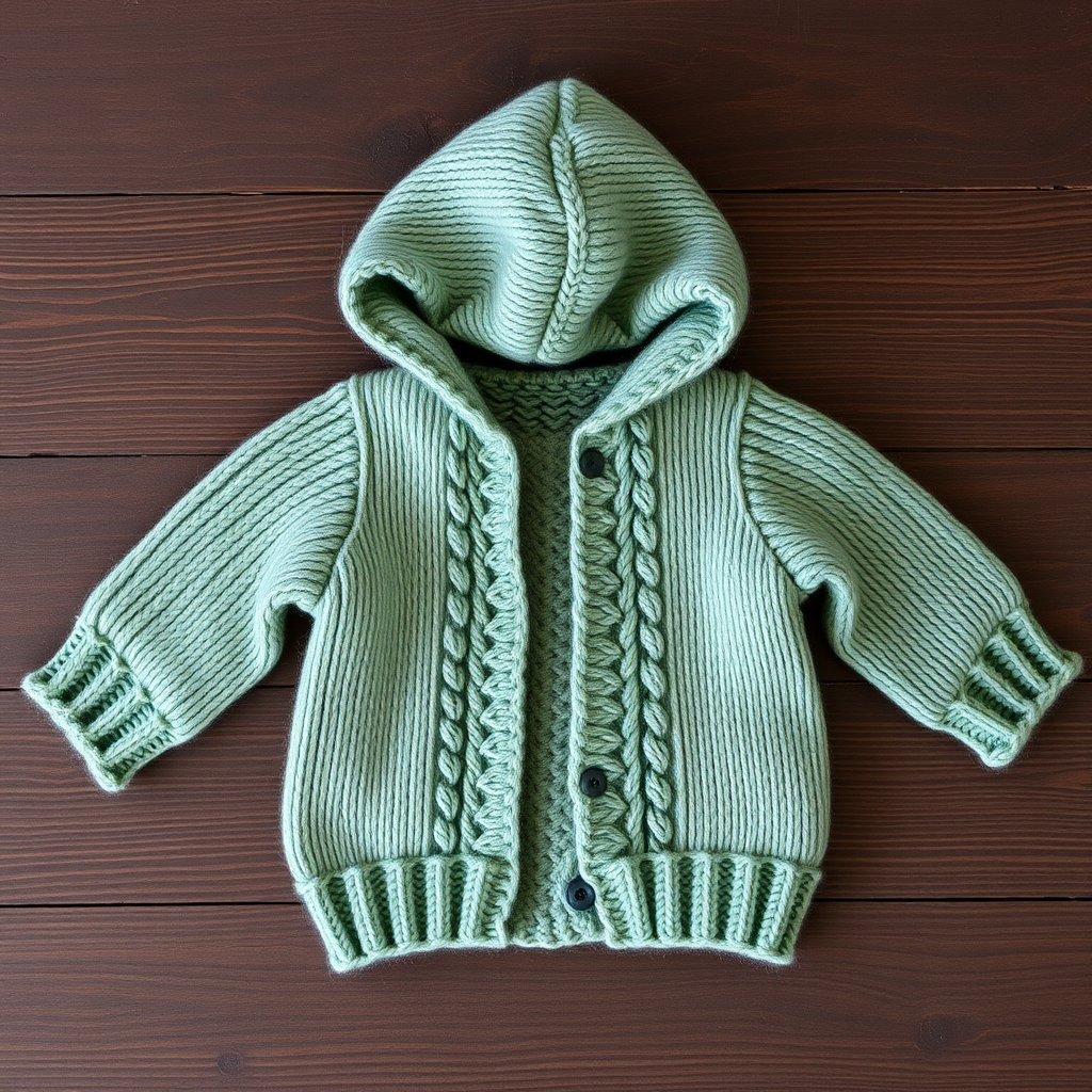 Whispering Willow Hooded Baby Cardigan Free Pattern – Knit a Soft Forest Dream