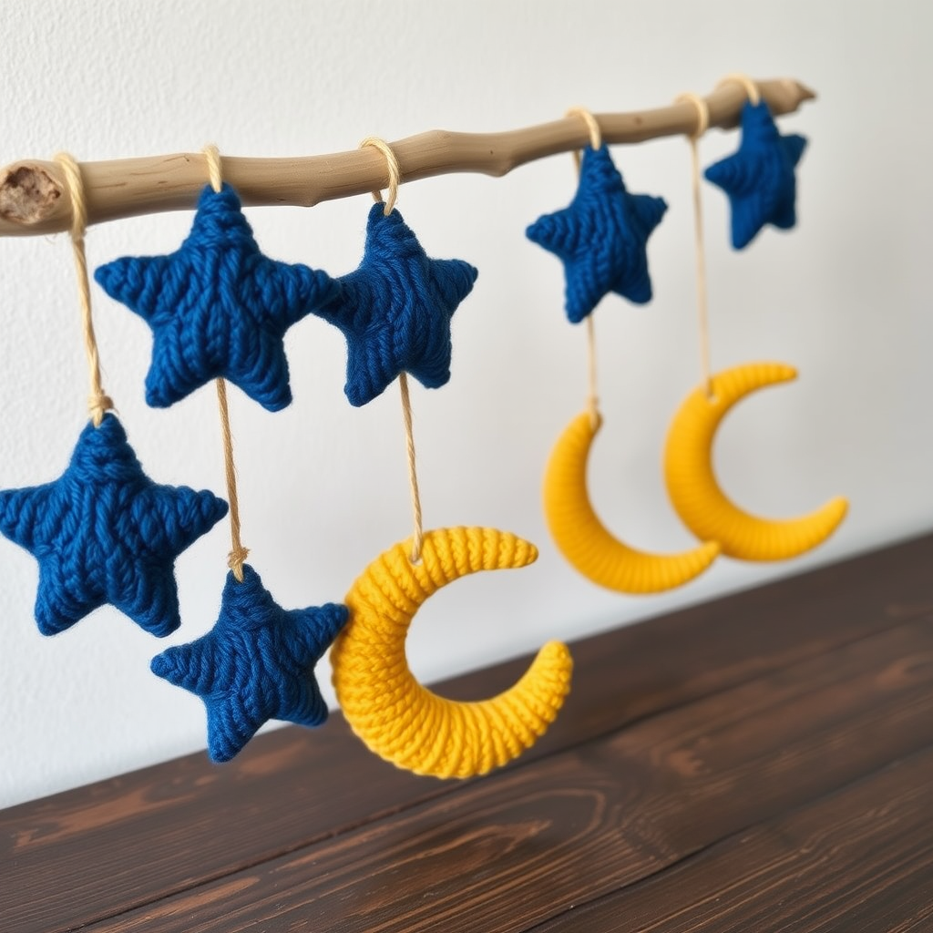 Celestial Driftwood Garland Free Pattern – A Knitted Starry Night Mobile