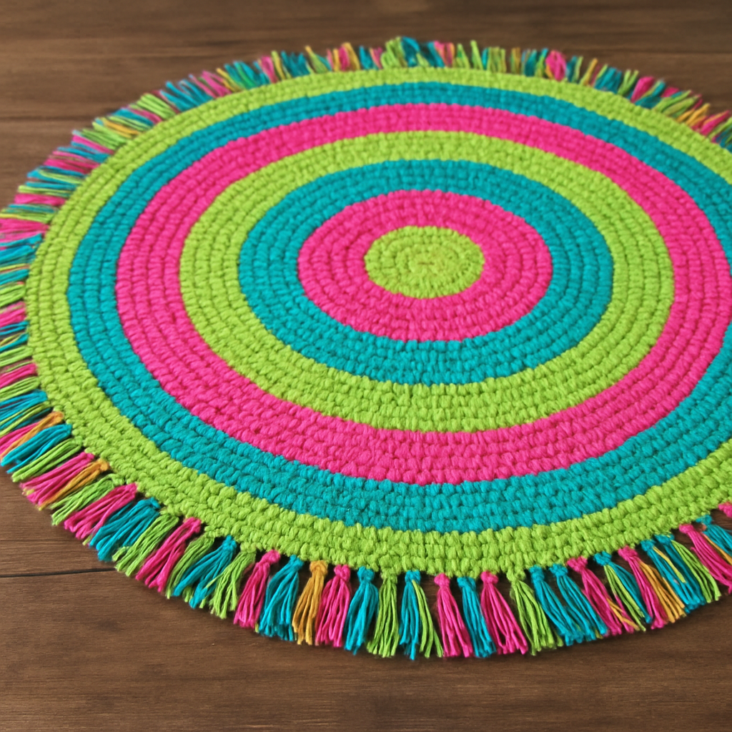 Neon Dark Academia Fringe Afghan - Free Pattern