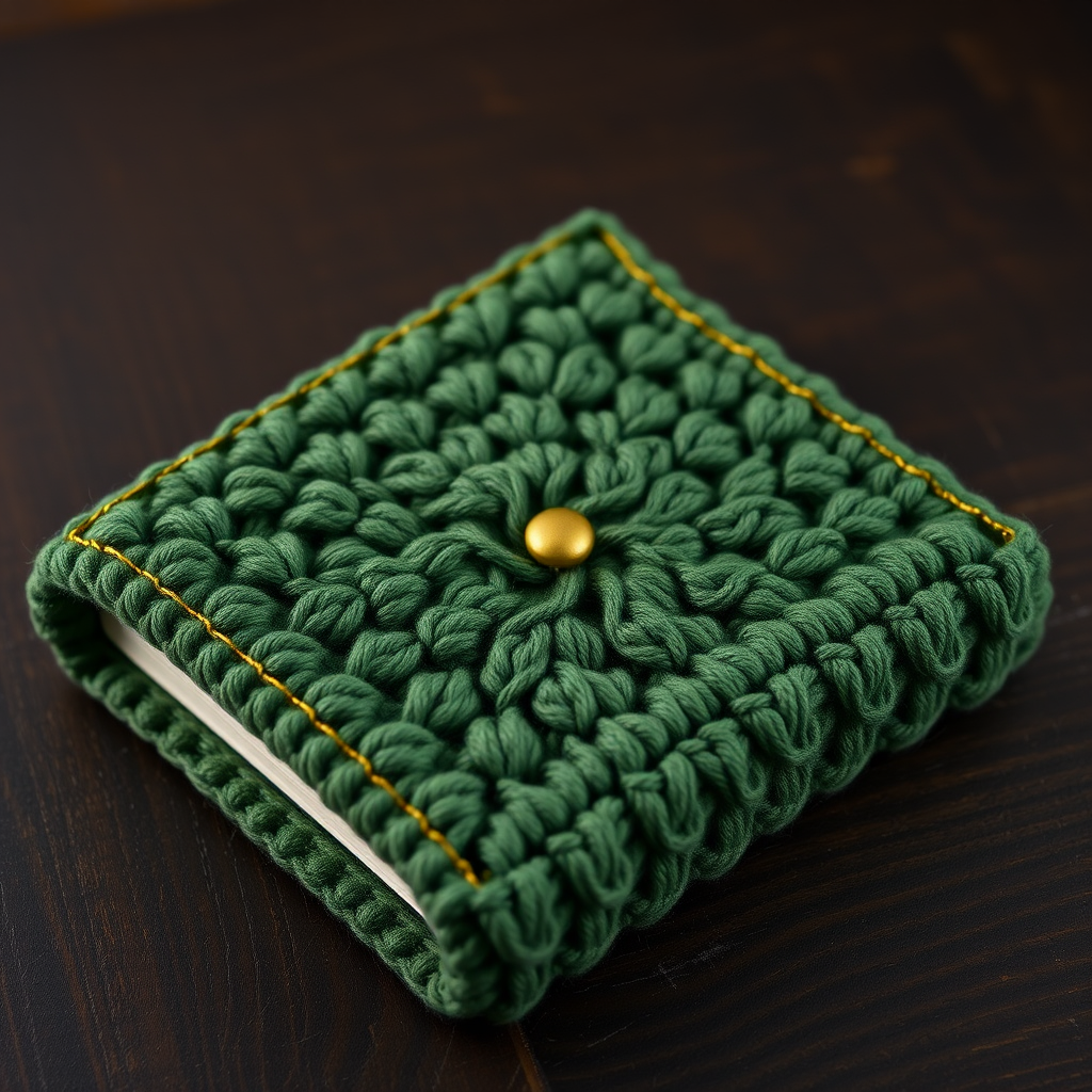 The Gilded Fern Book Cover: A Free Crochet Pattern for a Textured, Botanical Book Jacket