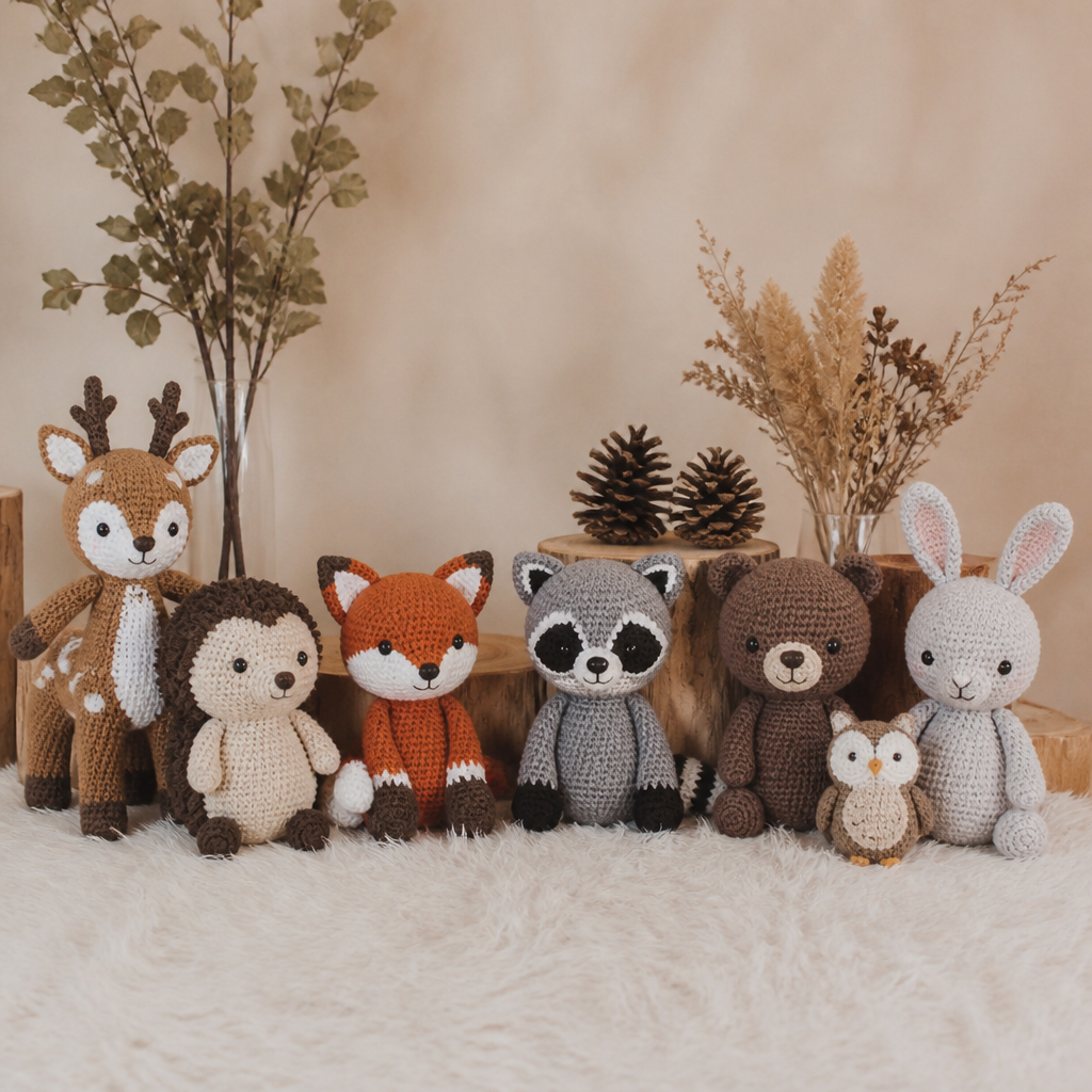 Crochet Cute Forest Friends Amigurumi Set Free Pattern