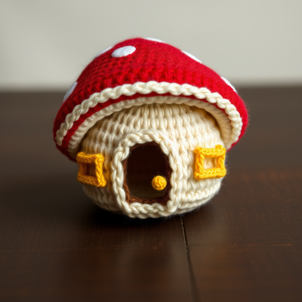 Whimsical Woodland Gnome Home Free Pattern – Crochet a Cozy Mushroom Cottage