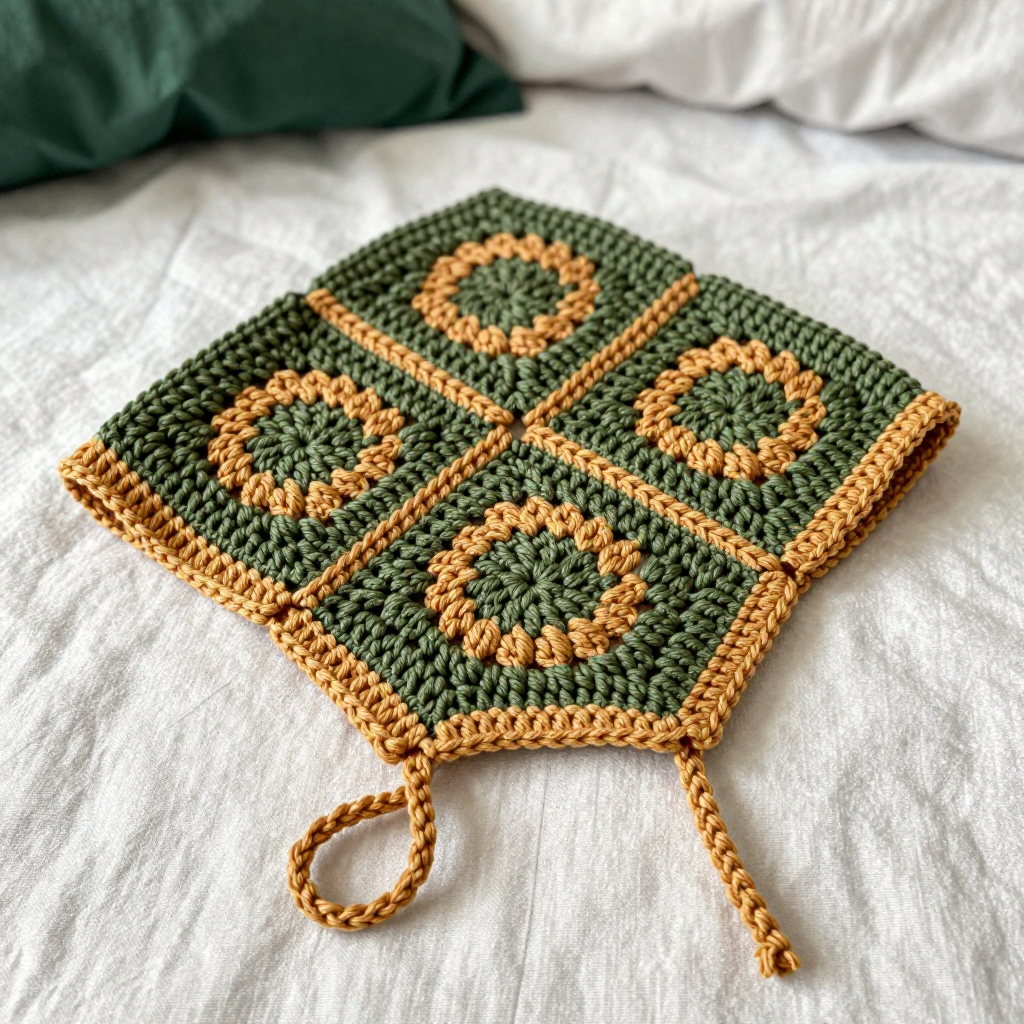 Granny Square Baby Bonnet: Free Crochet Pattern