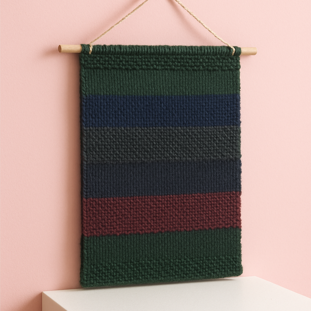 Moody Cottagecore Striped Wall Hanging - Free Pattern