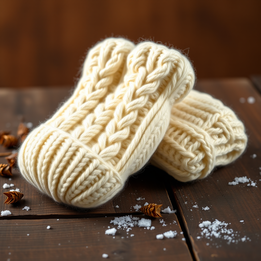 The Frosted Peak Mittens: A Free Knitting Pattern for Textured, Chunky Cables