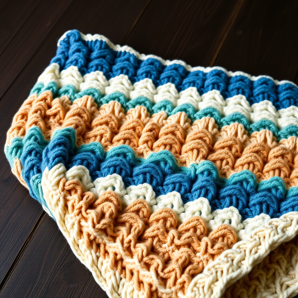 Tidal Drift Twin Afghan Free Pattern – Knit a Serene Ocean Wave Throw
