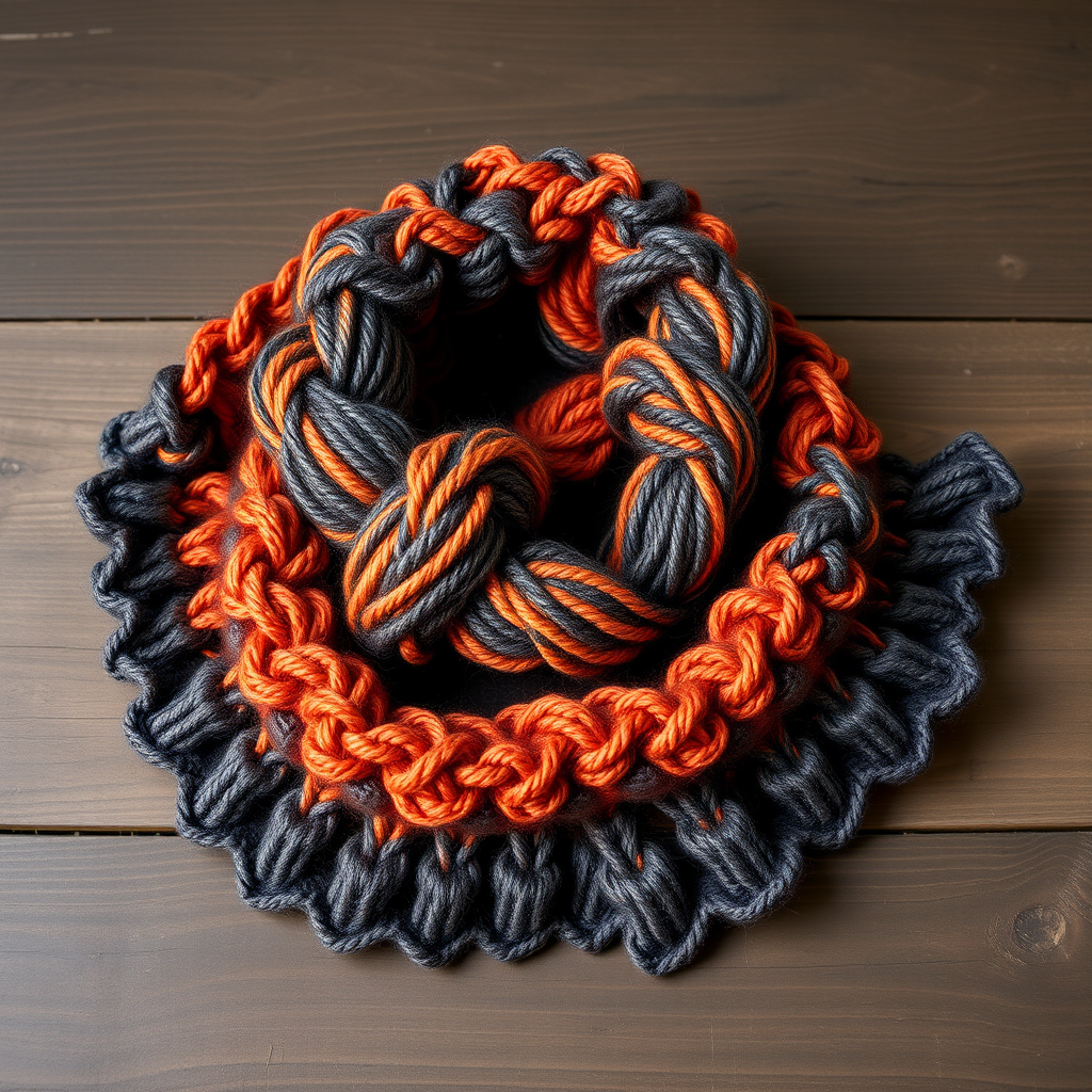 Ember & Ash Reversible Double Knot Scarf Free Pattern – A Knitted Twilight Weave