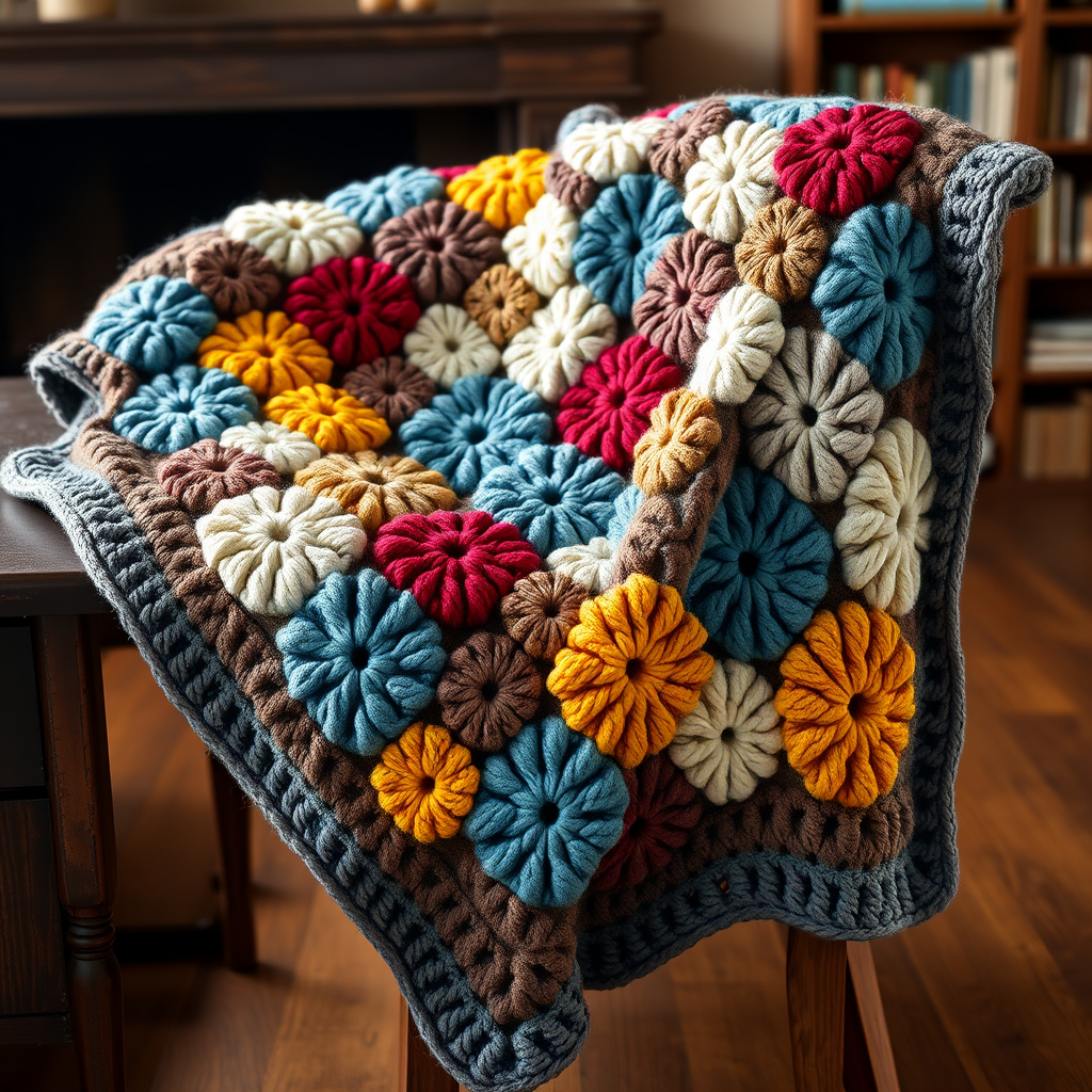 The Whispering Willow Continuous Granny Square Blanket: A Free Crochet Pattern for a Serpentine, Color-Blocked Throw