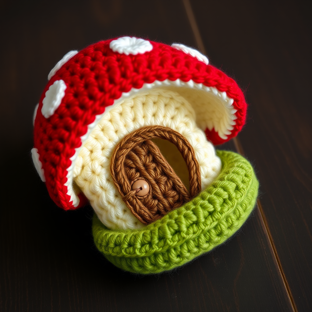 Whimsical Woodland Gnome Home Free Crochet Pattern – Cozy Mushroom Cottage
