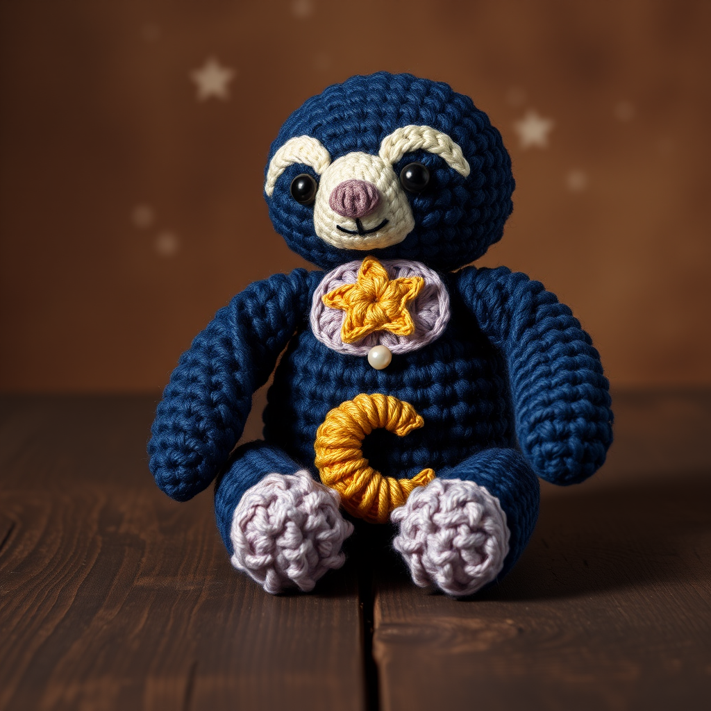 The Celestial Sloth Amigurumi Free Pattern – Crochet a Dreamy Starry-Eyed Companion