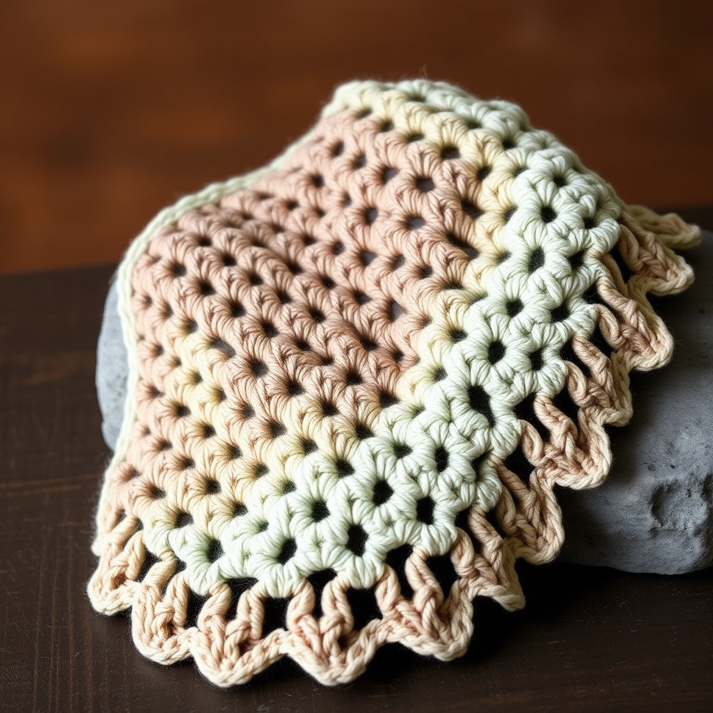 The Driftwood Dune Wrap: A Free Crochet Pattern for a Textured, Modern C2C Mesh Shawl