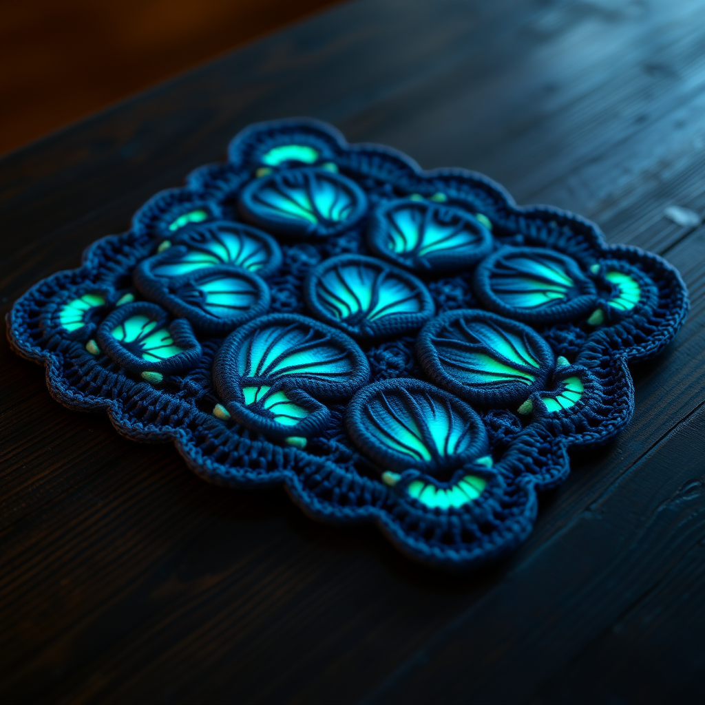 Free Pattern: Bioluminescent Abyss Shells and Borders