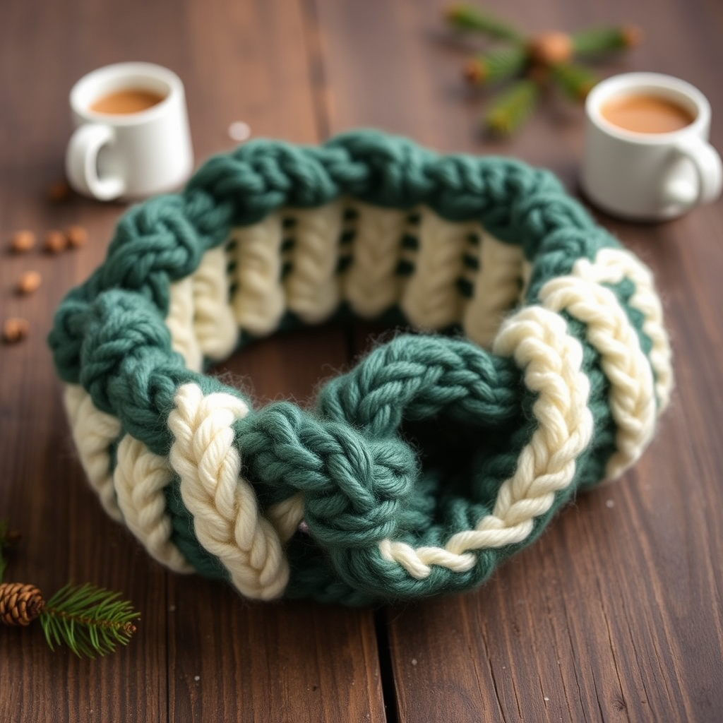 Alpine Frost Chunky Earwarmer Free Pattern – A Knitted Nordic-Inspired Headband