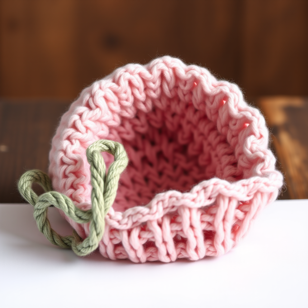 Enchanted Rose Petal Newborn Hat Free Knitting Pattern