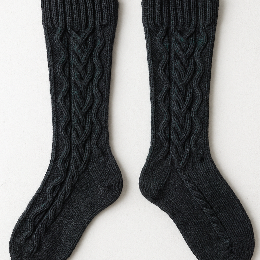 Rustic Farmhouse 3D Cable Socks - Free Pattern