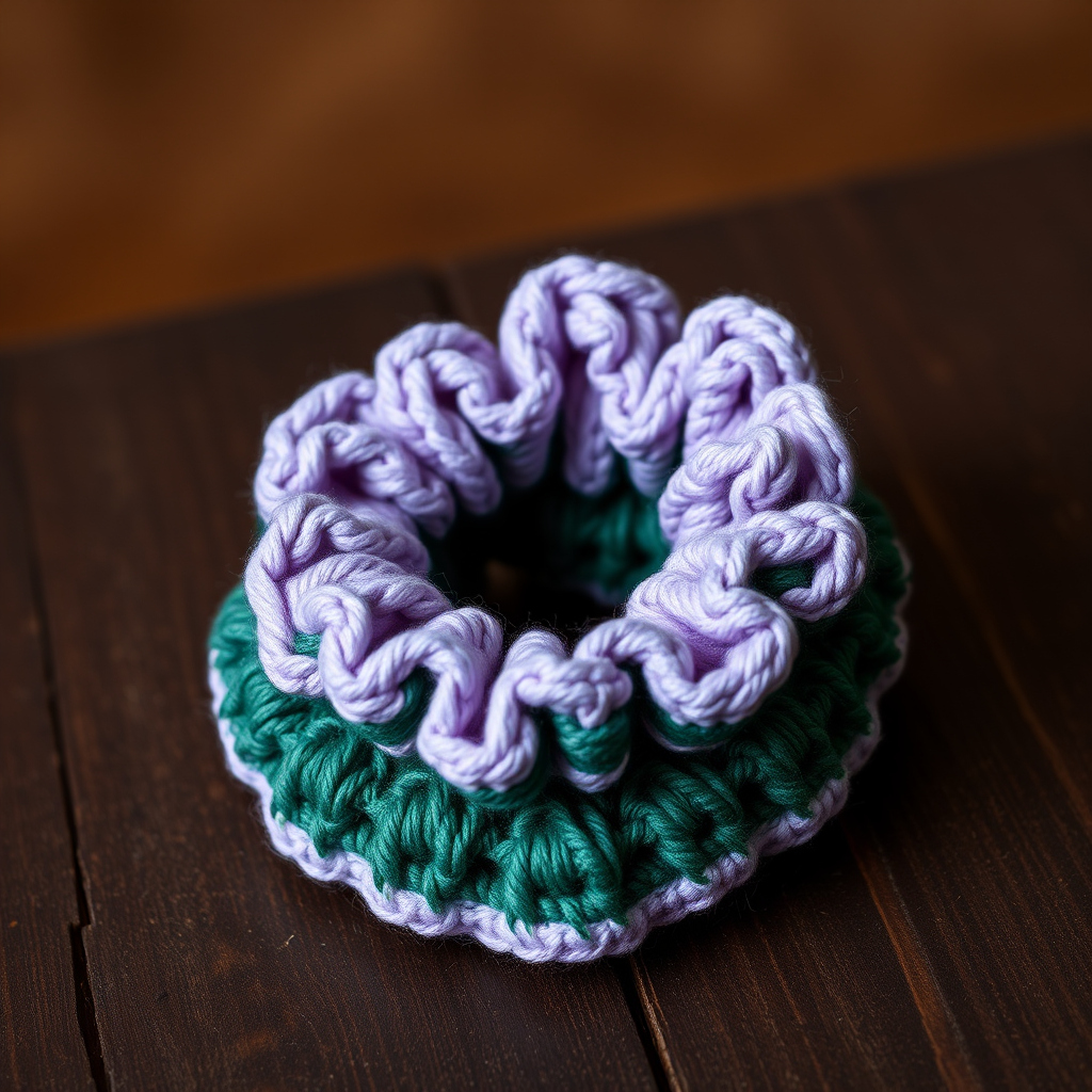 Enchanted Garden Ruffled Scrunchie Free Pattern