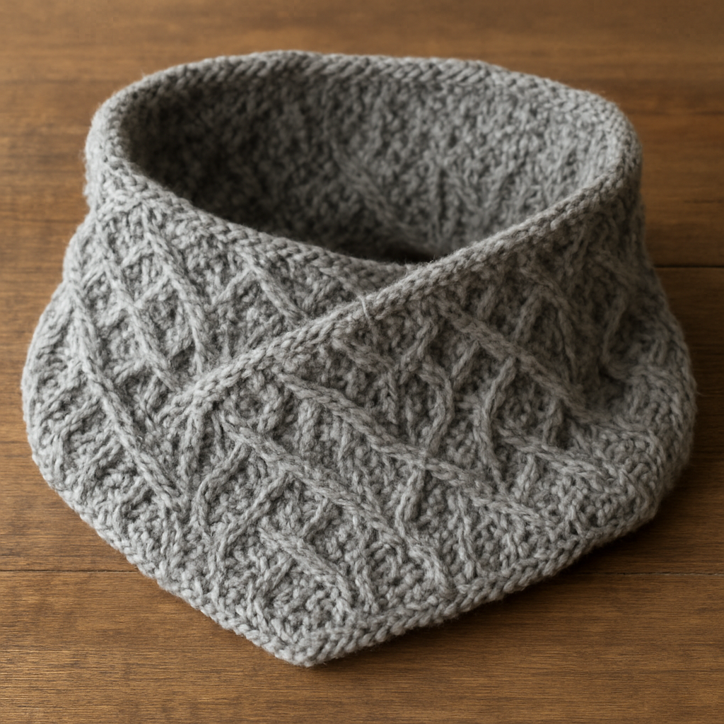 Crochet Elegant Twisted Cable Infinity Scarf Free Pattern
