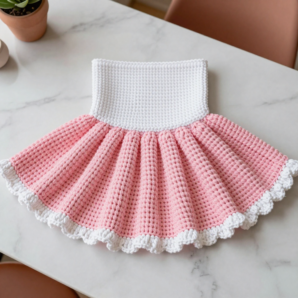 Crochet Ballet Tutu Applique Free Pattern
