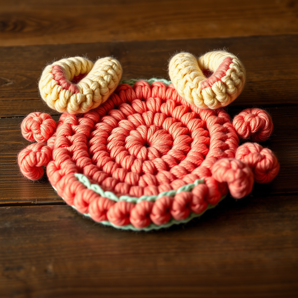 Crabby Coastal Charm Coaster Free Pattern