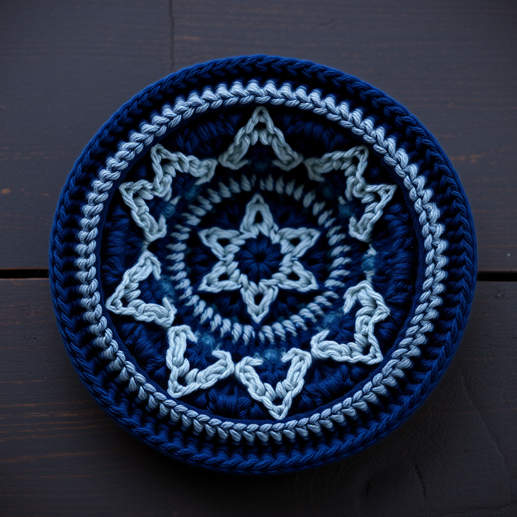 The Celestial Mosaic Kippah Free Pattern – A Modern Crocheted Yarmulke with Starry Texture