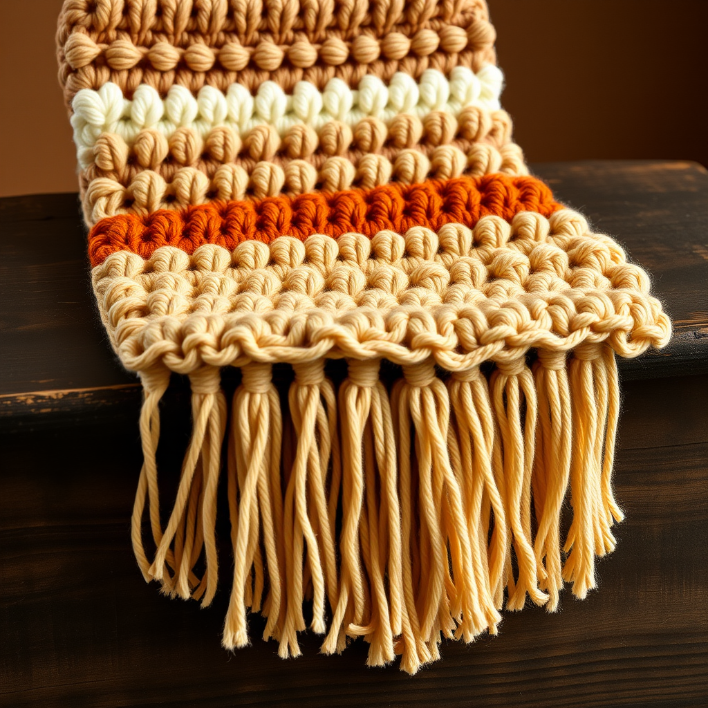 Whispering Dunes Textured Wall Hanging Free Crochet Pattern