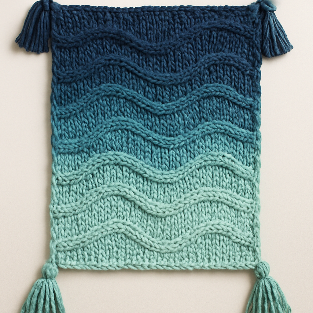 Oceanic Waves Chunky Blanket - Free Pattern
