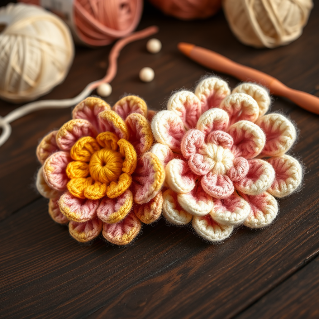 Whispering Petal Duo Free Crochet Pattern – Two Simple Blooms